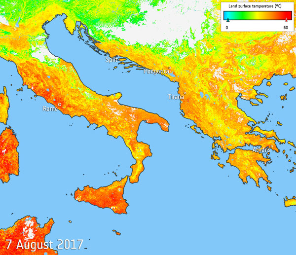 Sweltering southern Europe