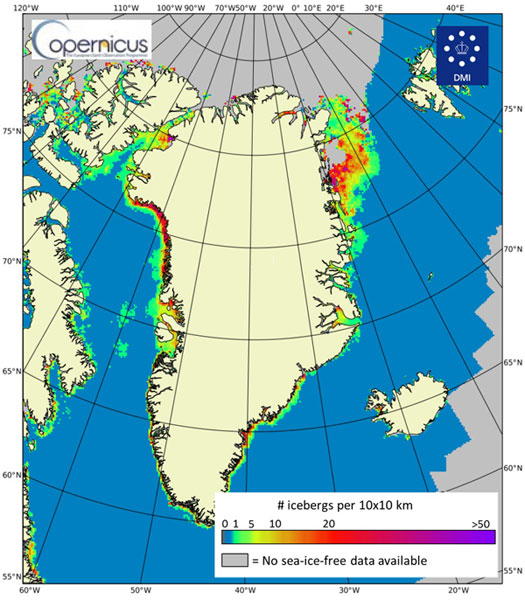 Iceberg monitoring chart