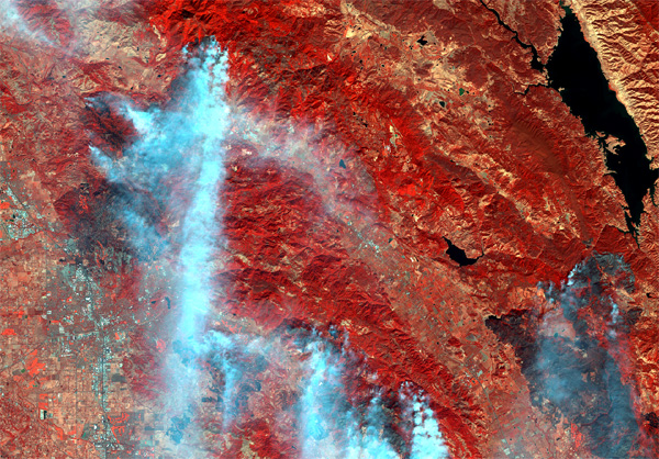 Sentinel-2B spots California wildfires