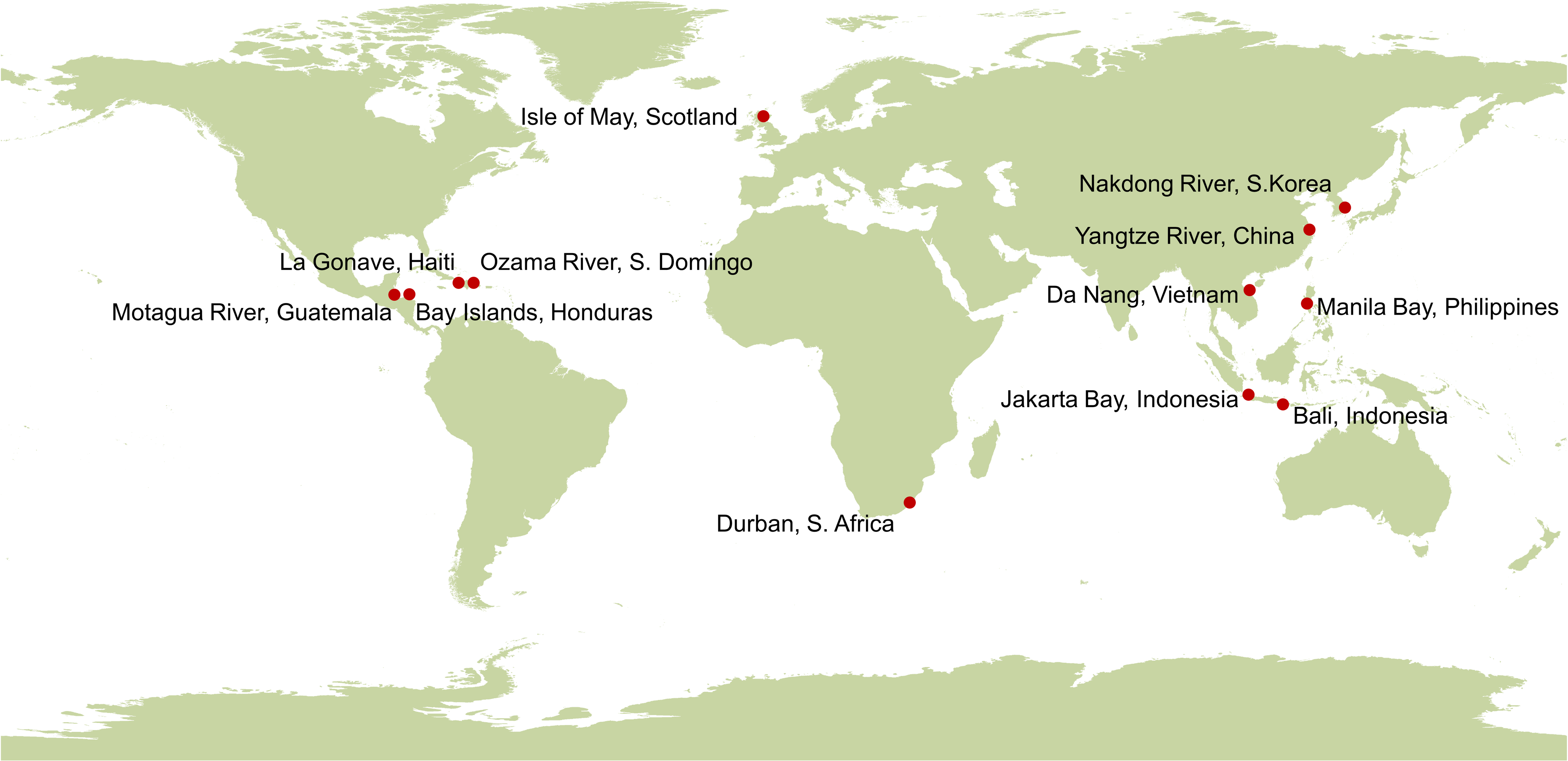 Global Marine Debris events