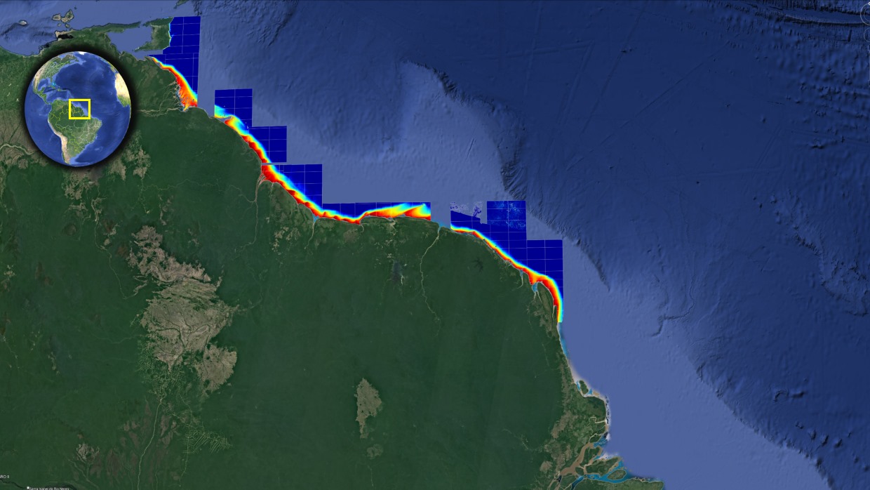 Copernicus Sentinel-2 bathymetry to map South America’s coastline